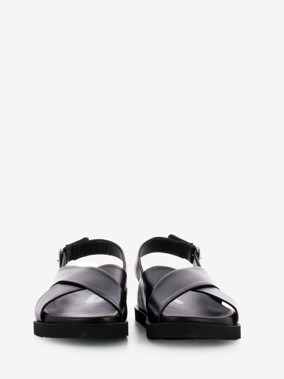 Sandali incrocio in nappa black