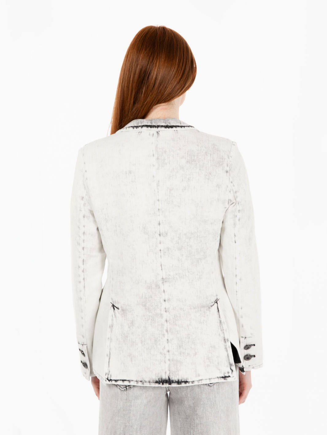 Blazer in denim con spalline Japan black super grey