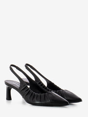 HALMANERA - Slingback in pelle nera