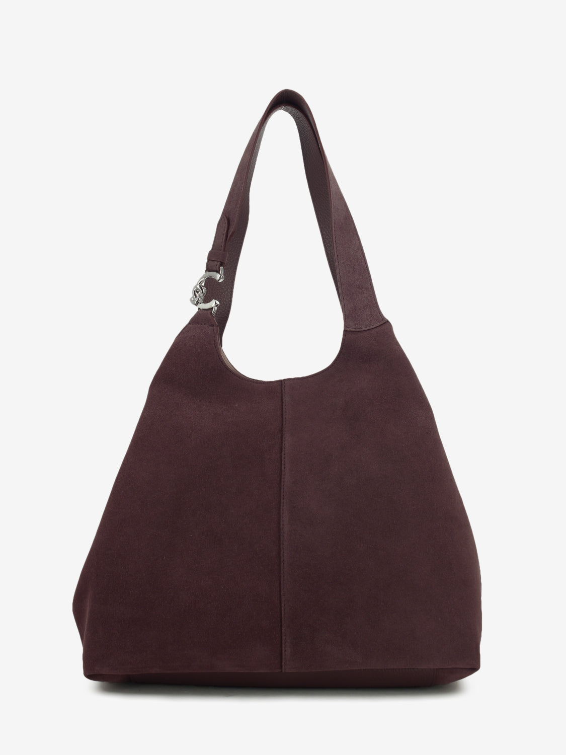 HANDBAG SUEDE LEATHER GRAINED BERRY E1THE110101_R49