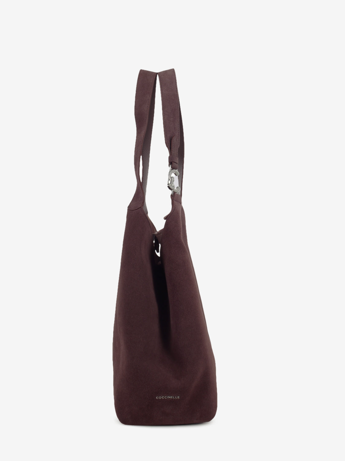 HANDBAG SUEDE LEATHER GRAINED BERRY E1THE110101_R49