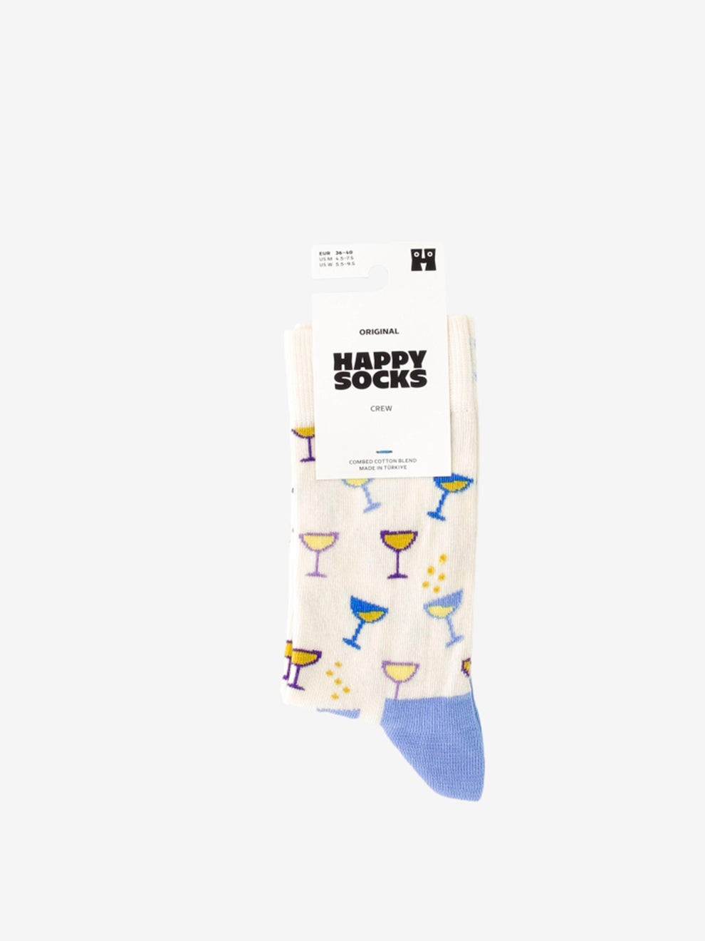 Champagne glass socks white