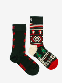 Gift set 2 pack socks Knit and Bow white