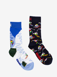 Gift set 2 pack socks Winter Sports white