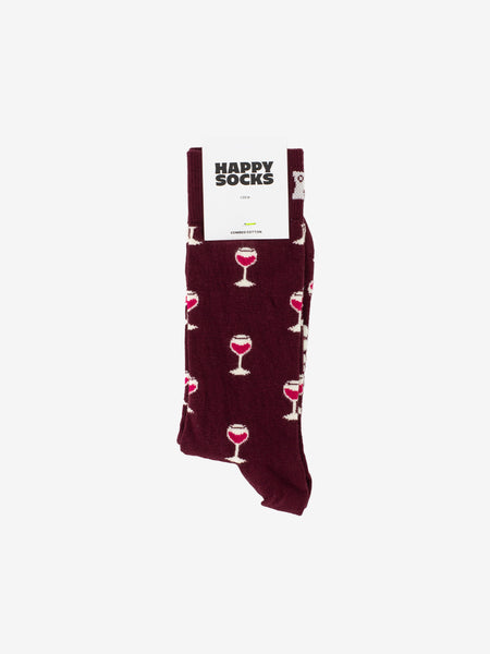 Glass of wine sock dark red