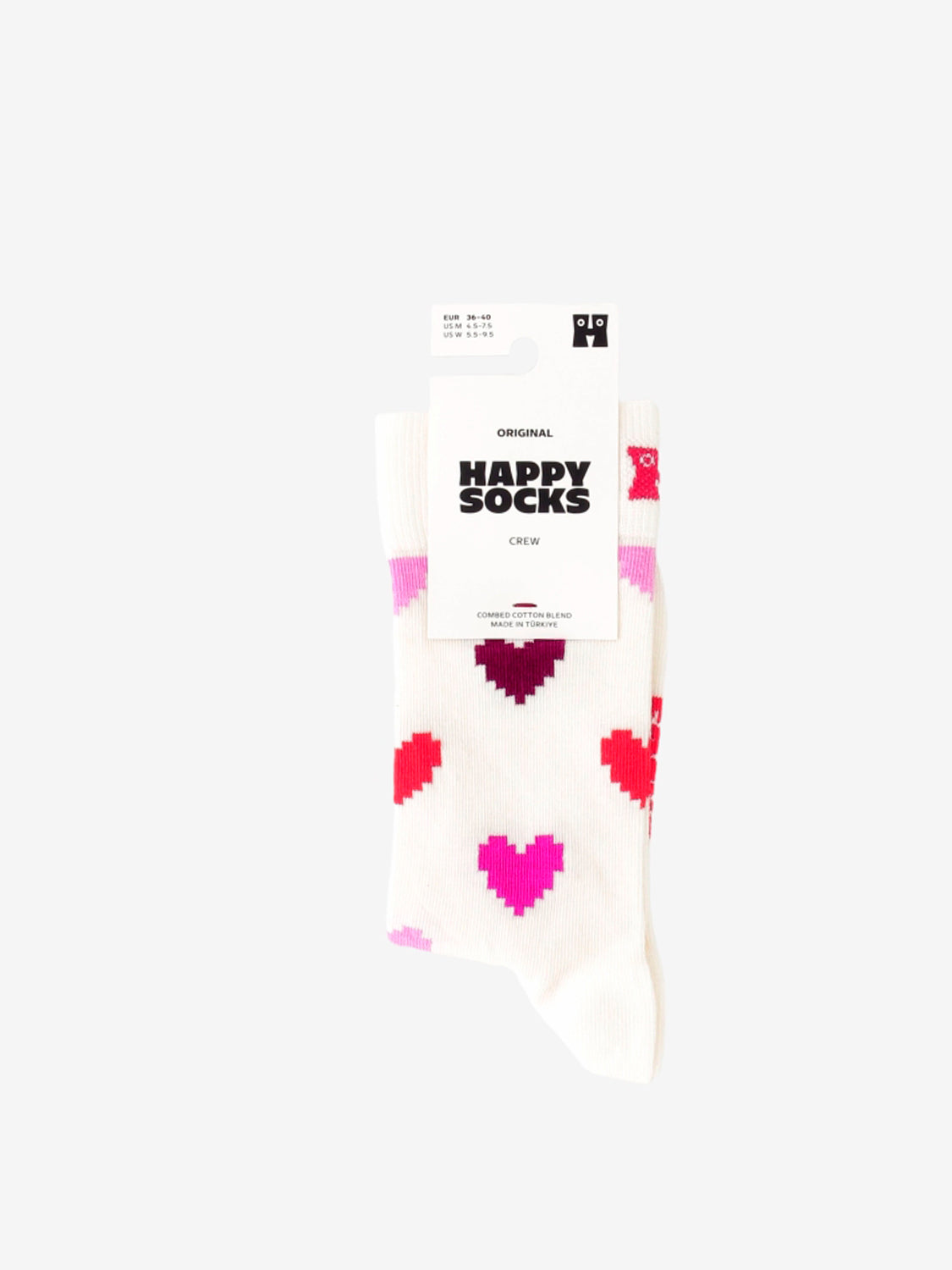 PIXEL HEART SOCK WHITE 87US0001935_WHITE