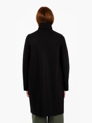 HARRIS WHARF LONDON - Egg shaped coat pressed wool black