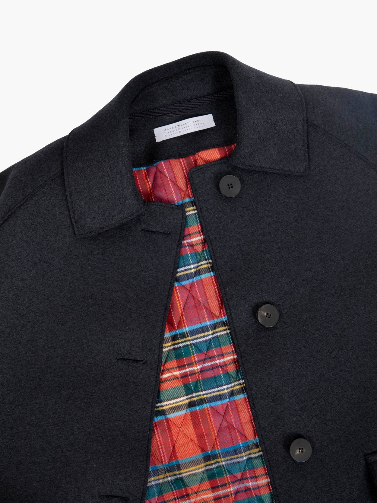 Cappotto corto peacoat pressed wool dark blue