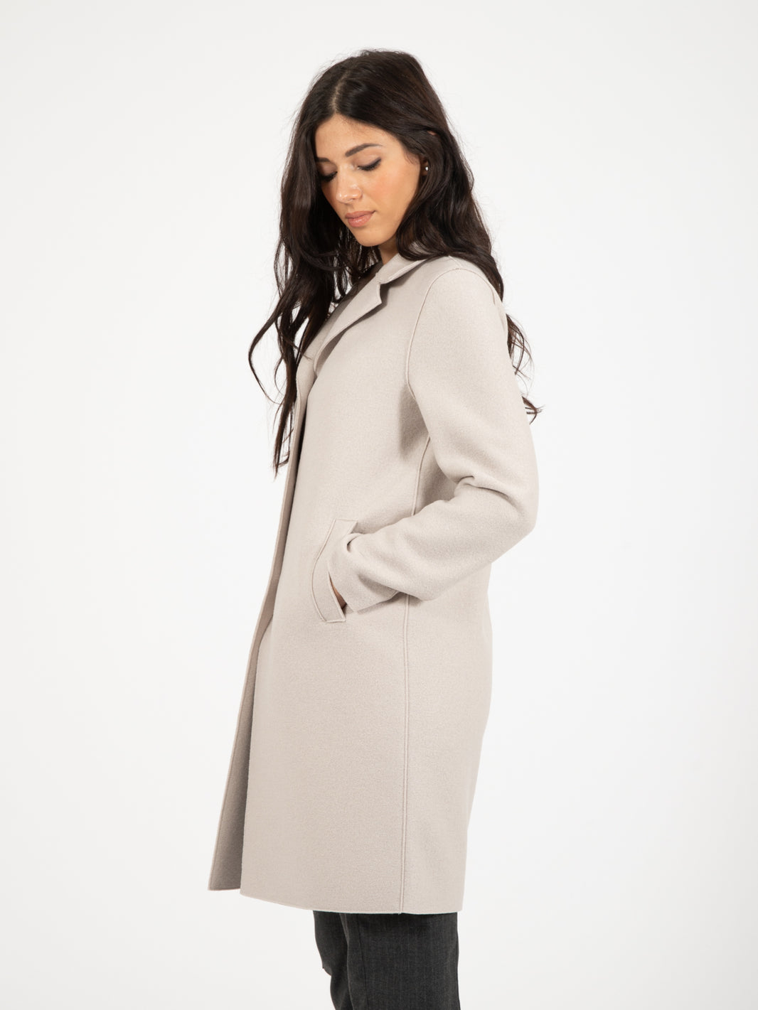 Cappotto button up boxy cream