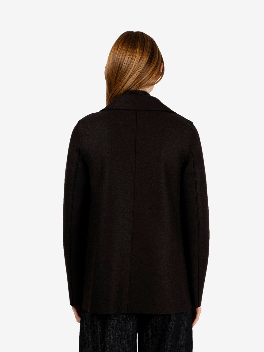 Cappotto peacoat pressed dark brown