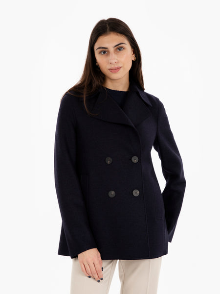 Cappotto peacoat pressed wool navy blue