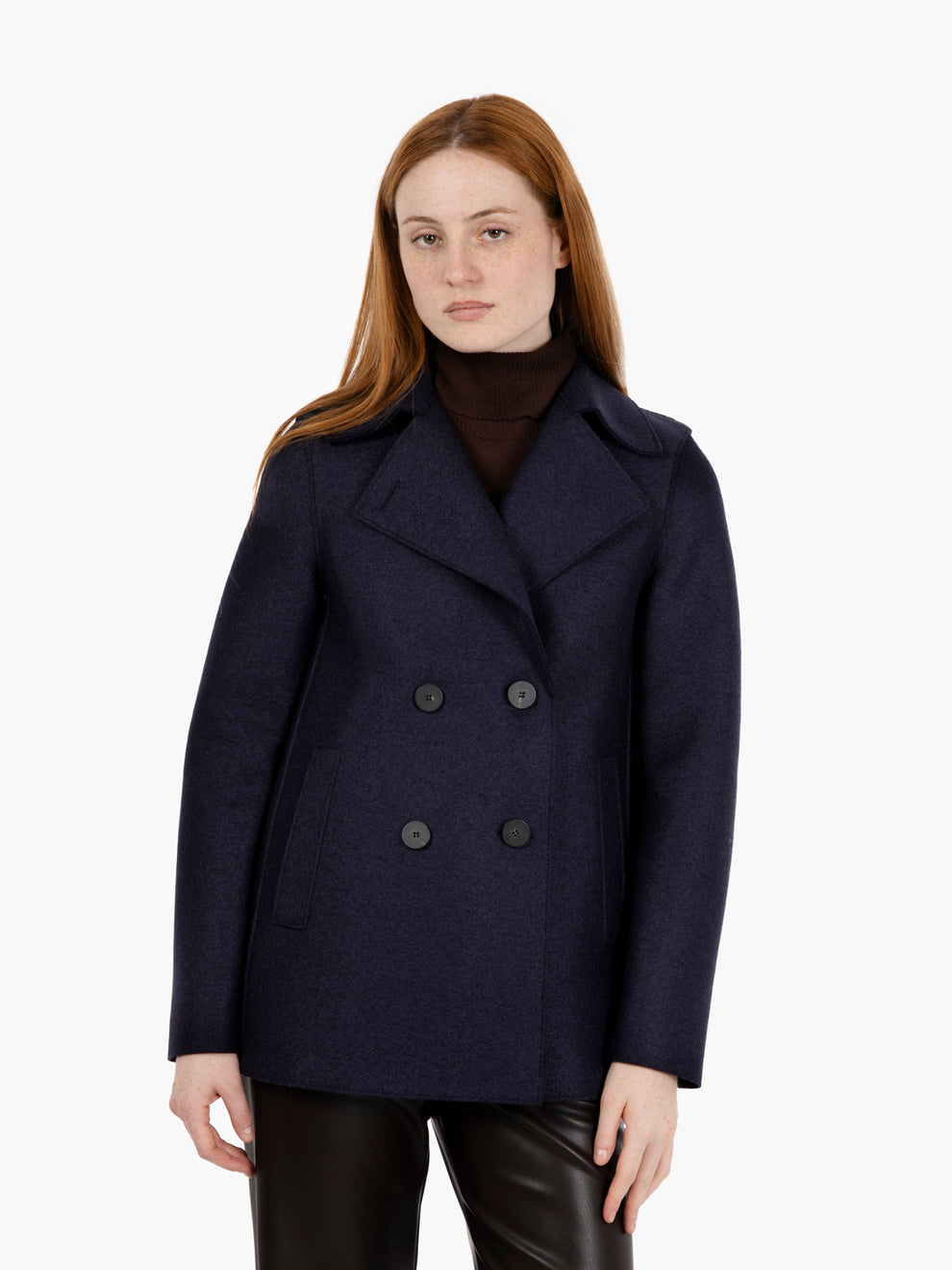Cappotto peacoat pressed wool navy