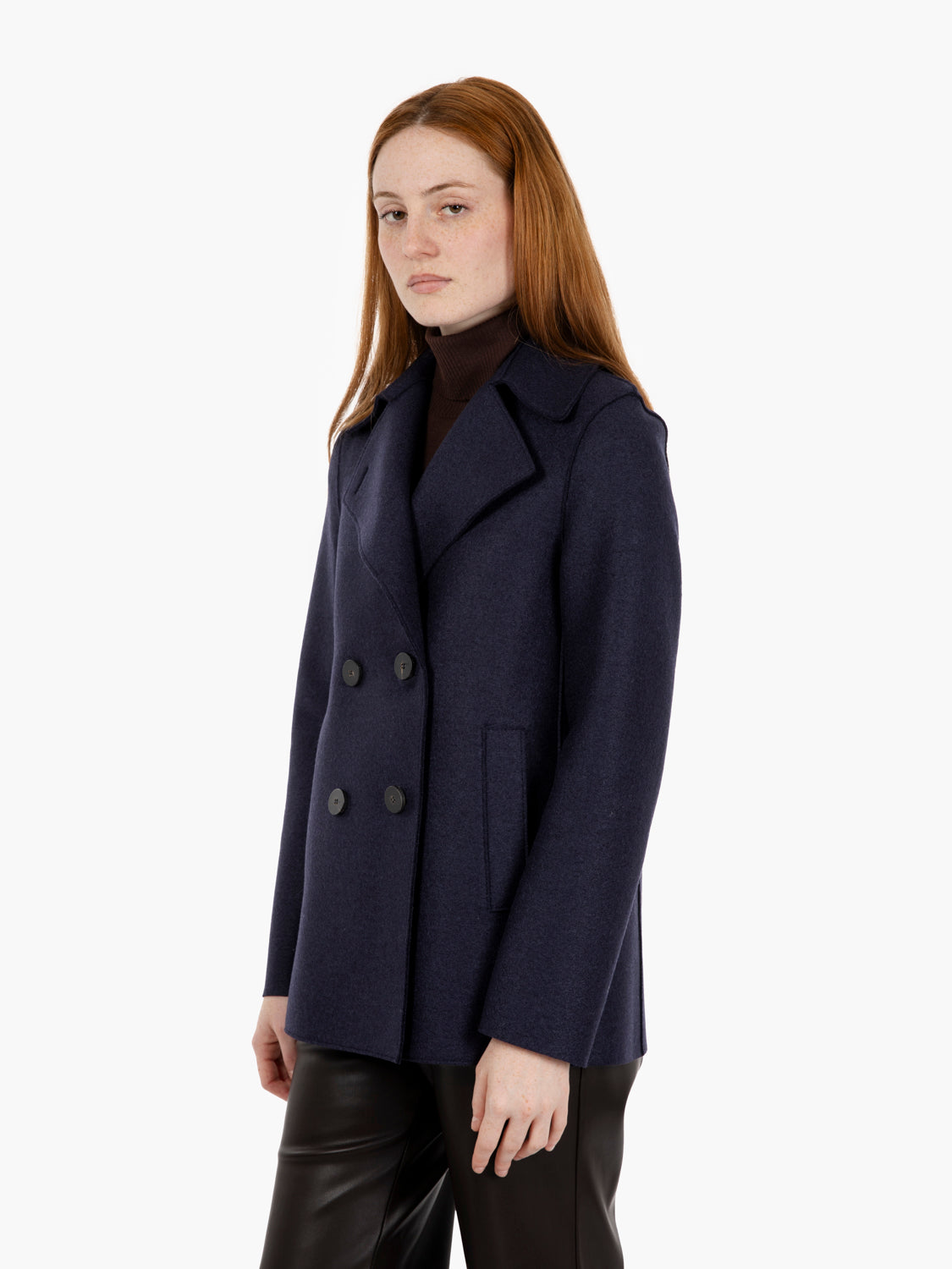 Cappotto peacoat pressed wool navy