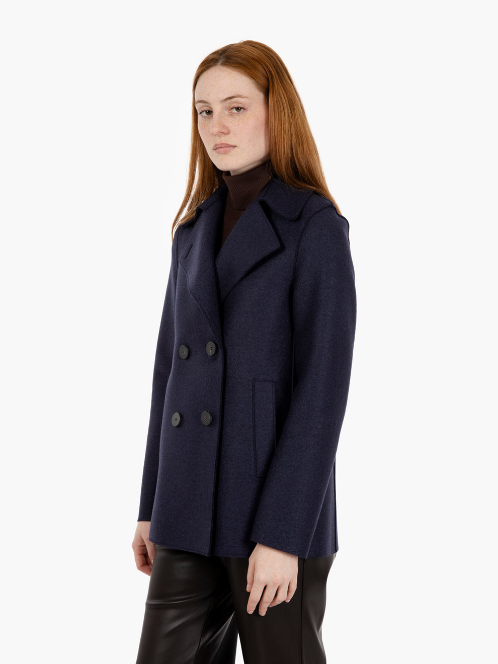 Cappotto peacoat pressed wool navy
