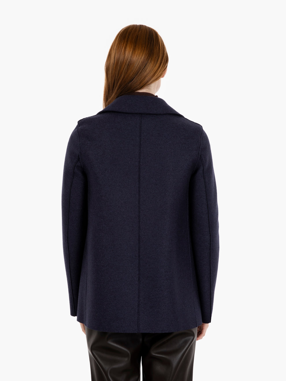 Cappotto peacoat pressed wool navy
