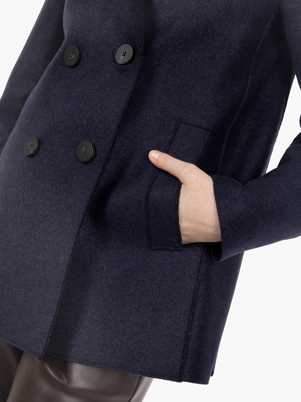 Cappotto peacoat pressed wool navy