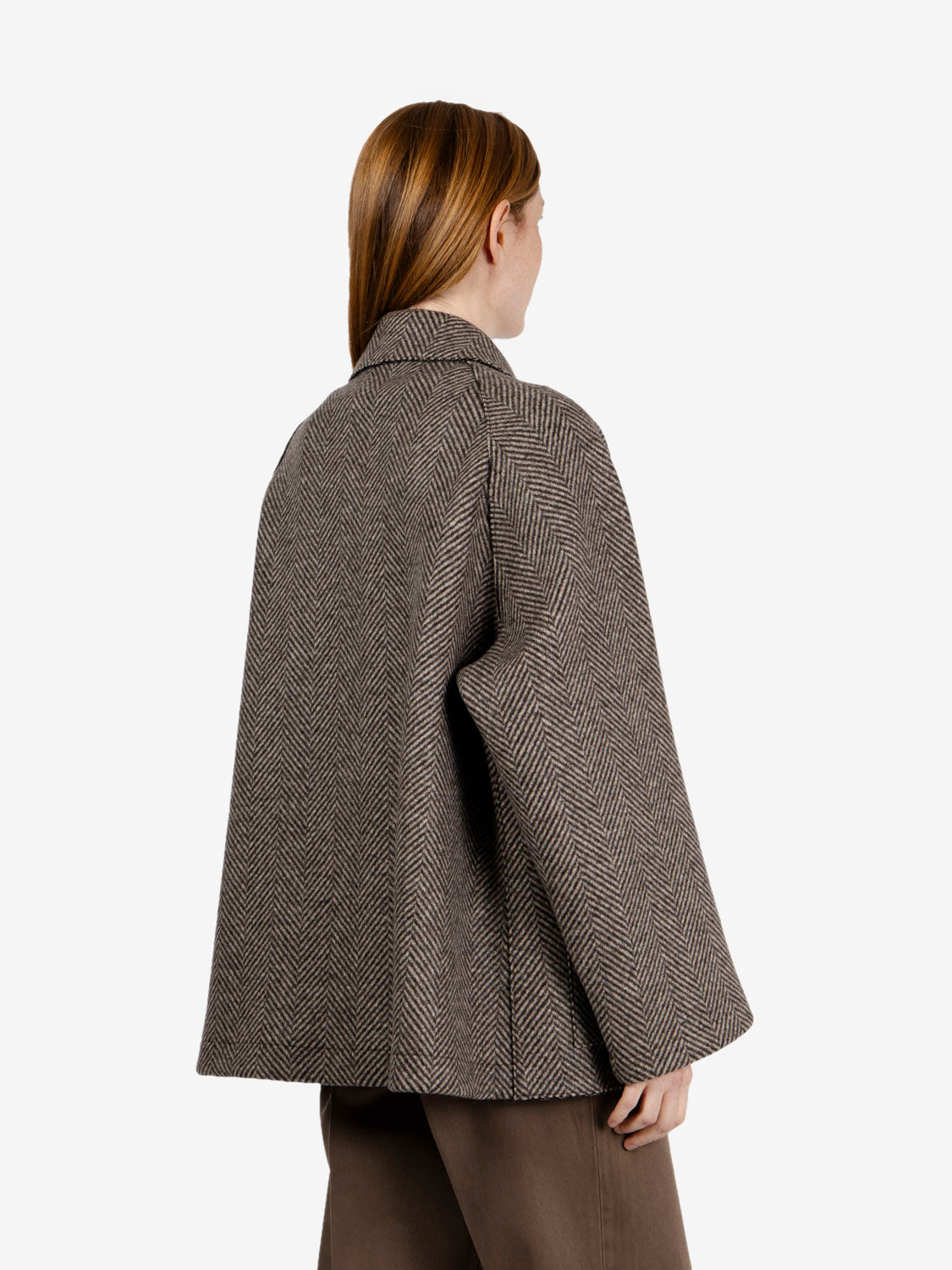 HERRINGBONE COAT CREAM/BROWN HERRINGBONE AH2494MHF_HF0