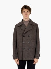 Peacot boiled wool brown / grey