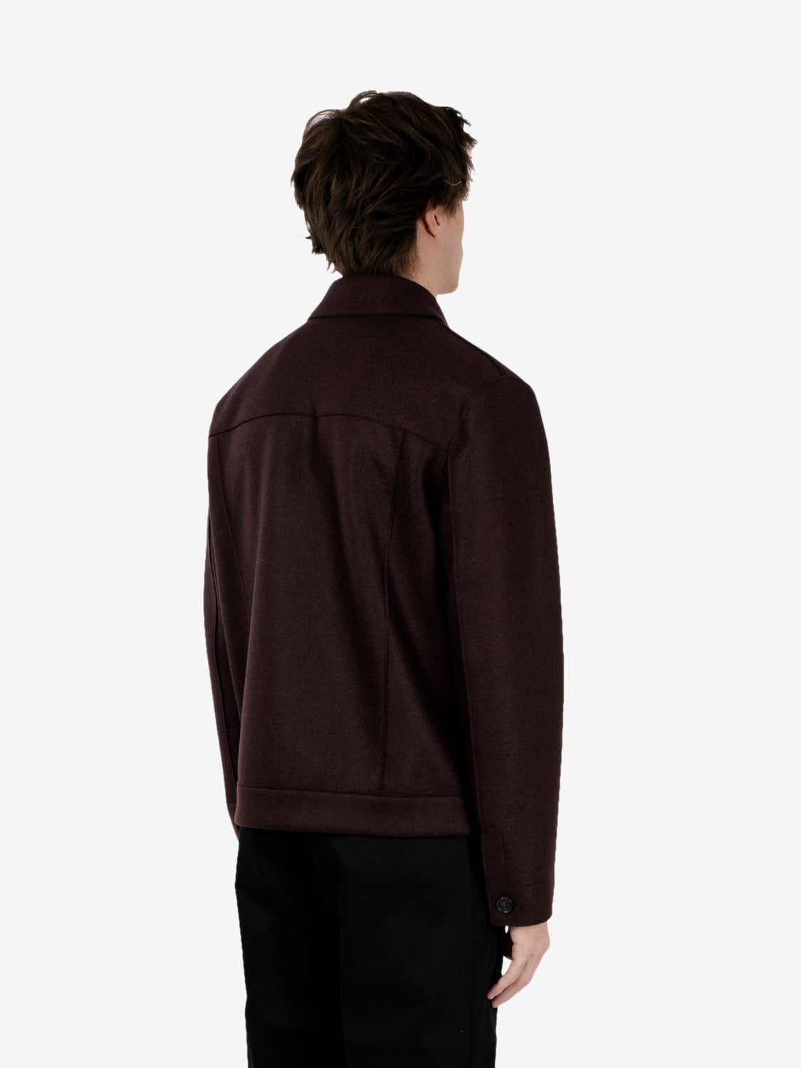 Western jacket pressed wool bordeaux