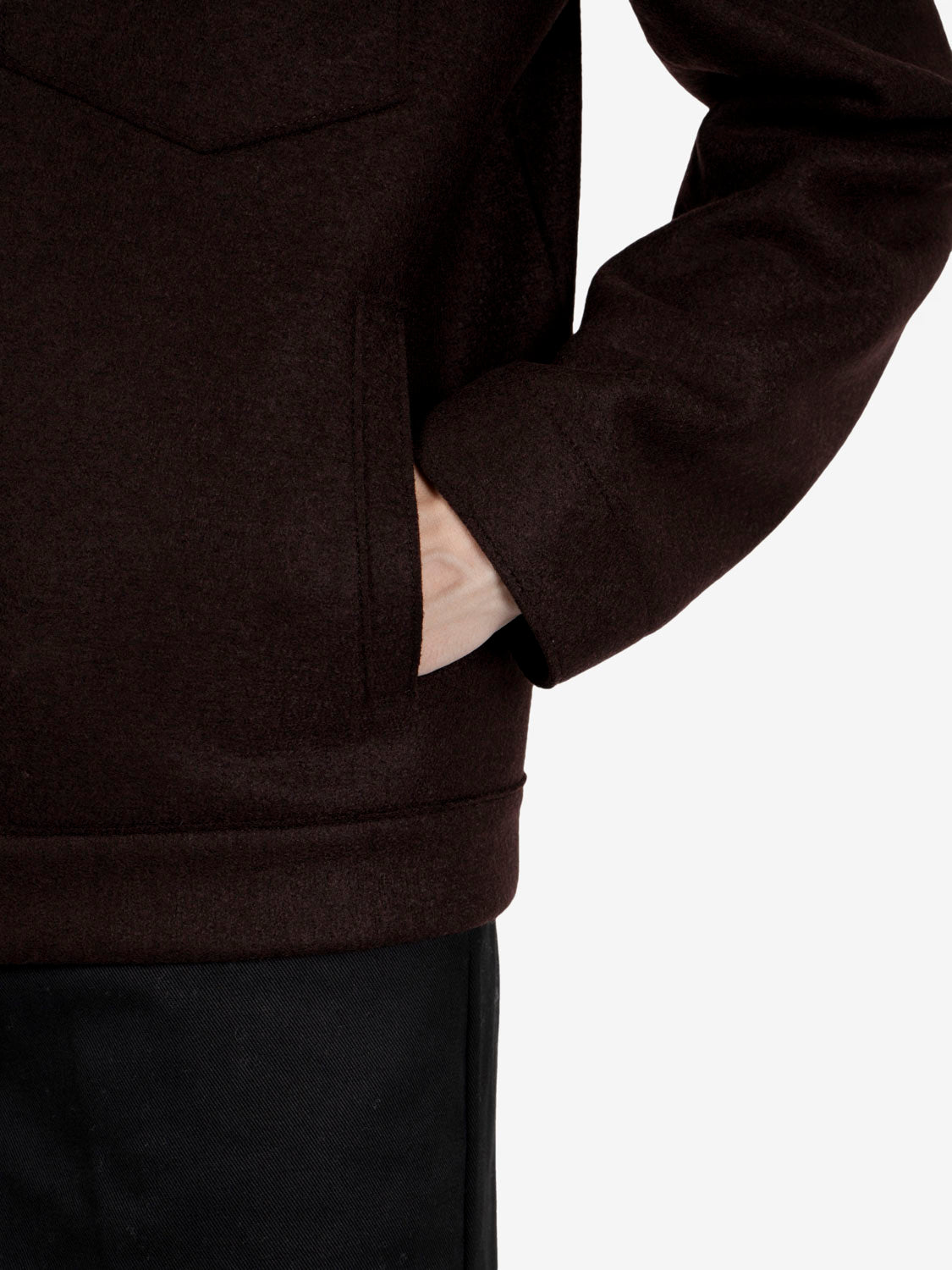 Western jacket pressed wool bordeaux