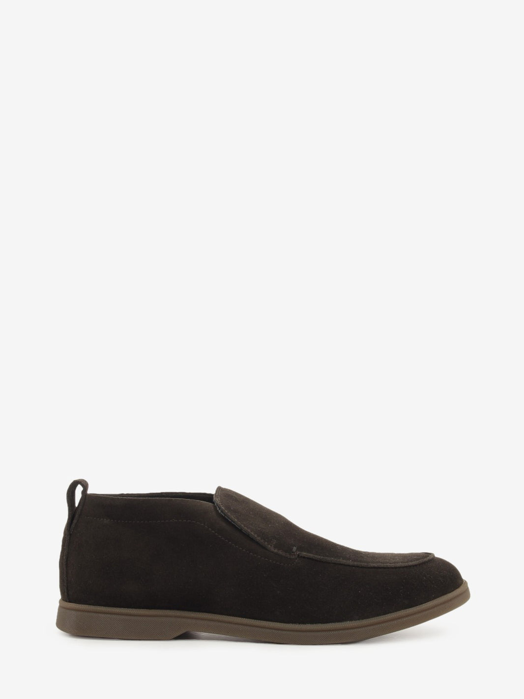 Mocassini midi in suede testa di moro