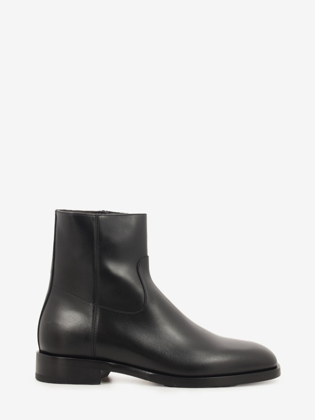 Tronchetto in pelle nero