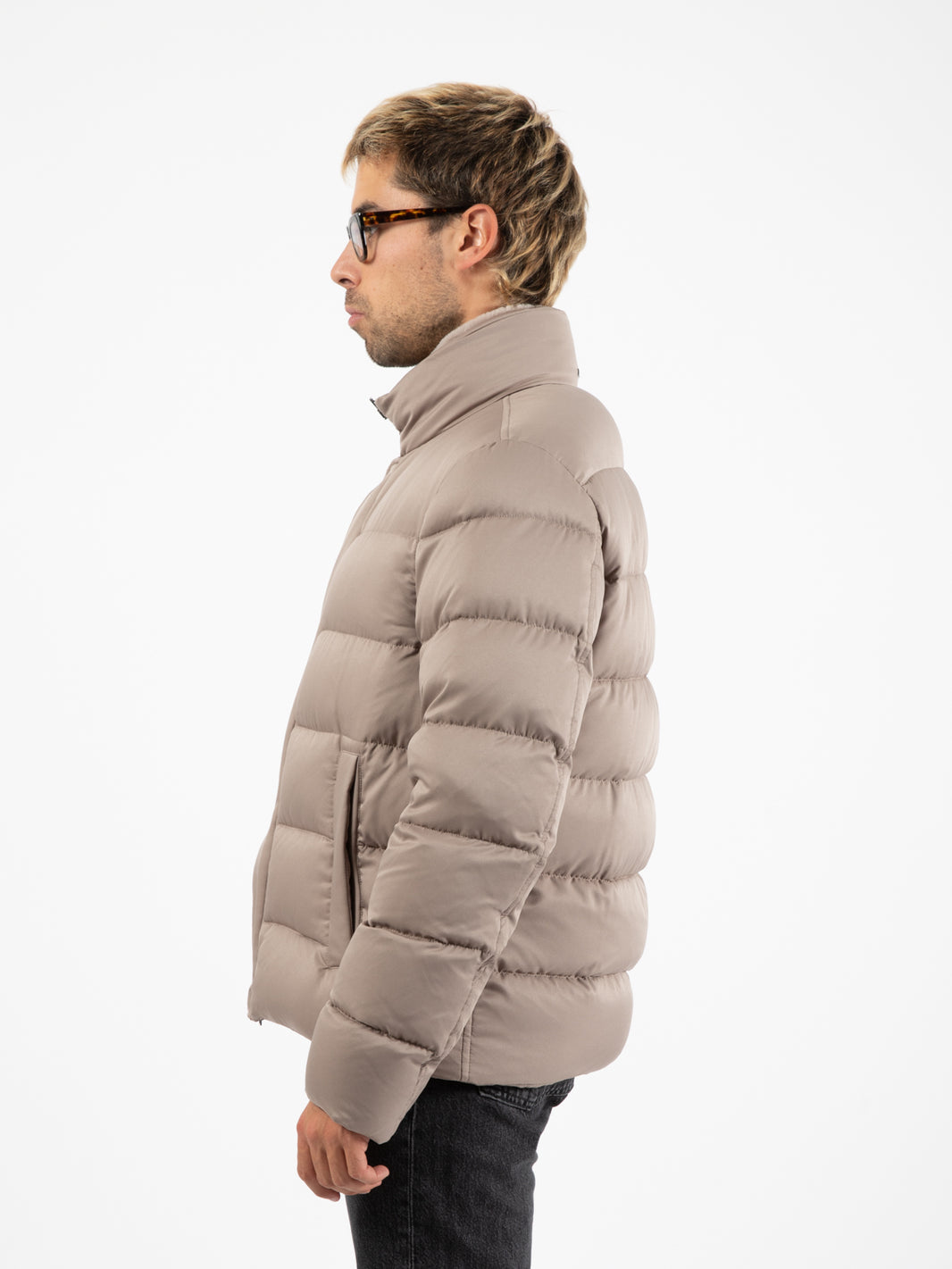 Dove grey norfolk wool bomber 