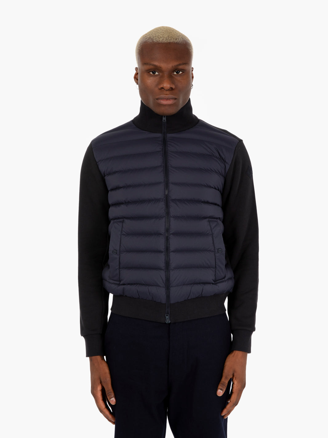 Giacca bomber in felpa blu
