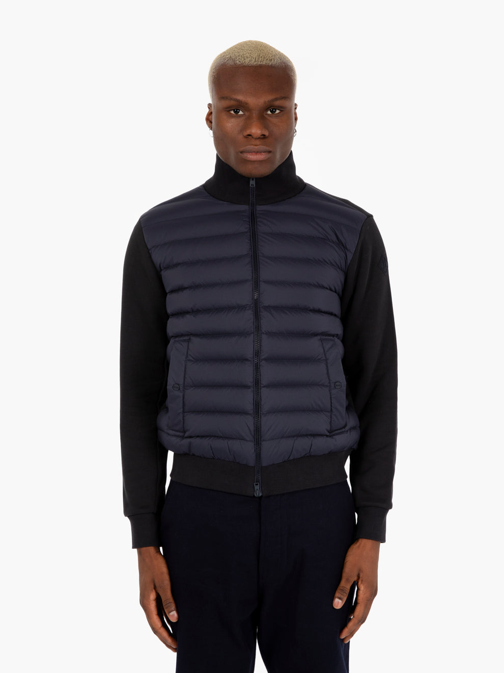 Giacca bomber in felpa blu
