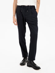 HERNO - Pantaloni con coulisse blu