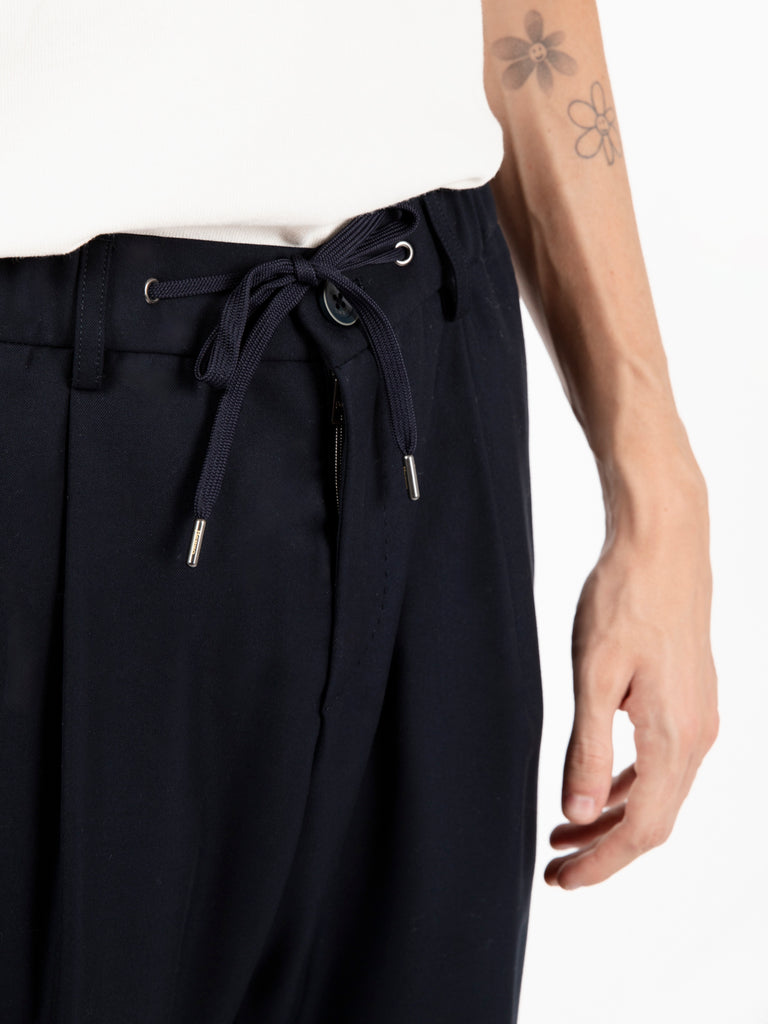 HERNO - Pantaloni con coulisse blu