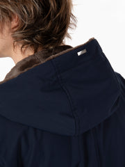 HERNO - Parka interno in ecopelliccia blu