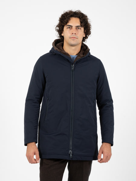 Parka Keystone interno in ecopelliccia navy