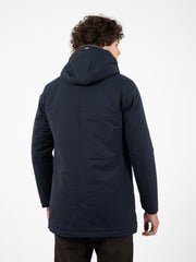 HERNO - Parka Keystone interno in ecopelliccia navy