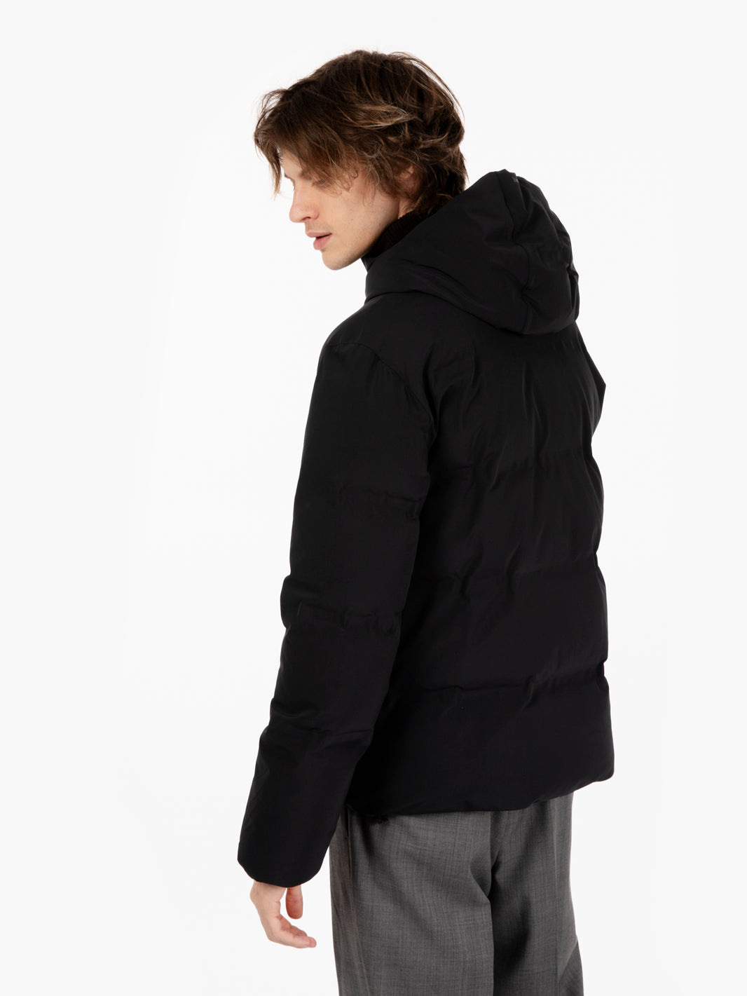 Black Laminar Down Jacket