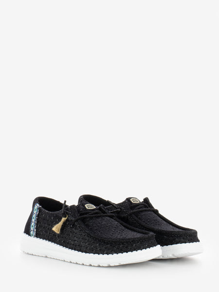 Wendy perf canvas black