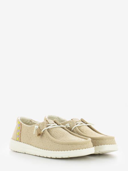 Wendy perf canvas Irish cream