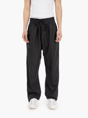 HINNOMINATE - Pantaloni morbidi in lino nero