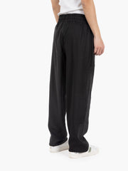 HINNOMINATE - Pantaloni morbidi in lino nero