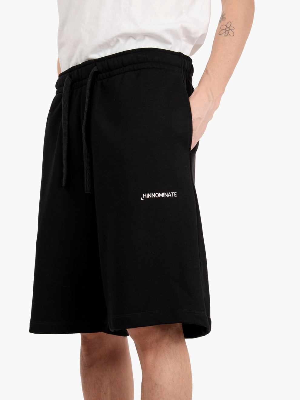 Black fleece Bermuda shorts