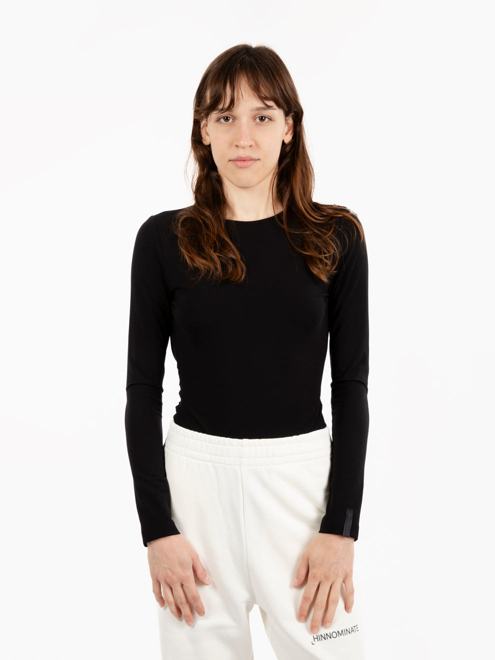 Black Backless Viscose Bodysuit