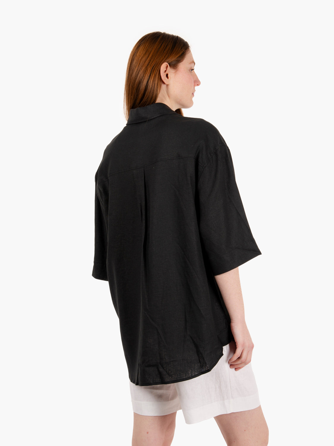 Camicia a maniche corte nero