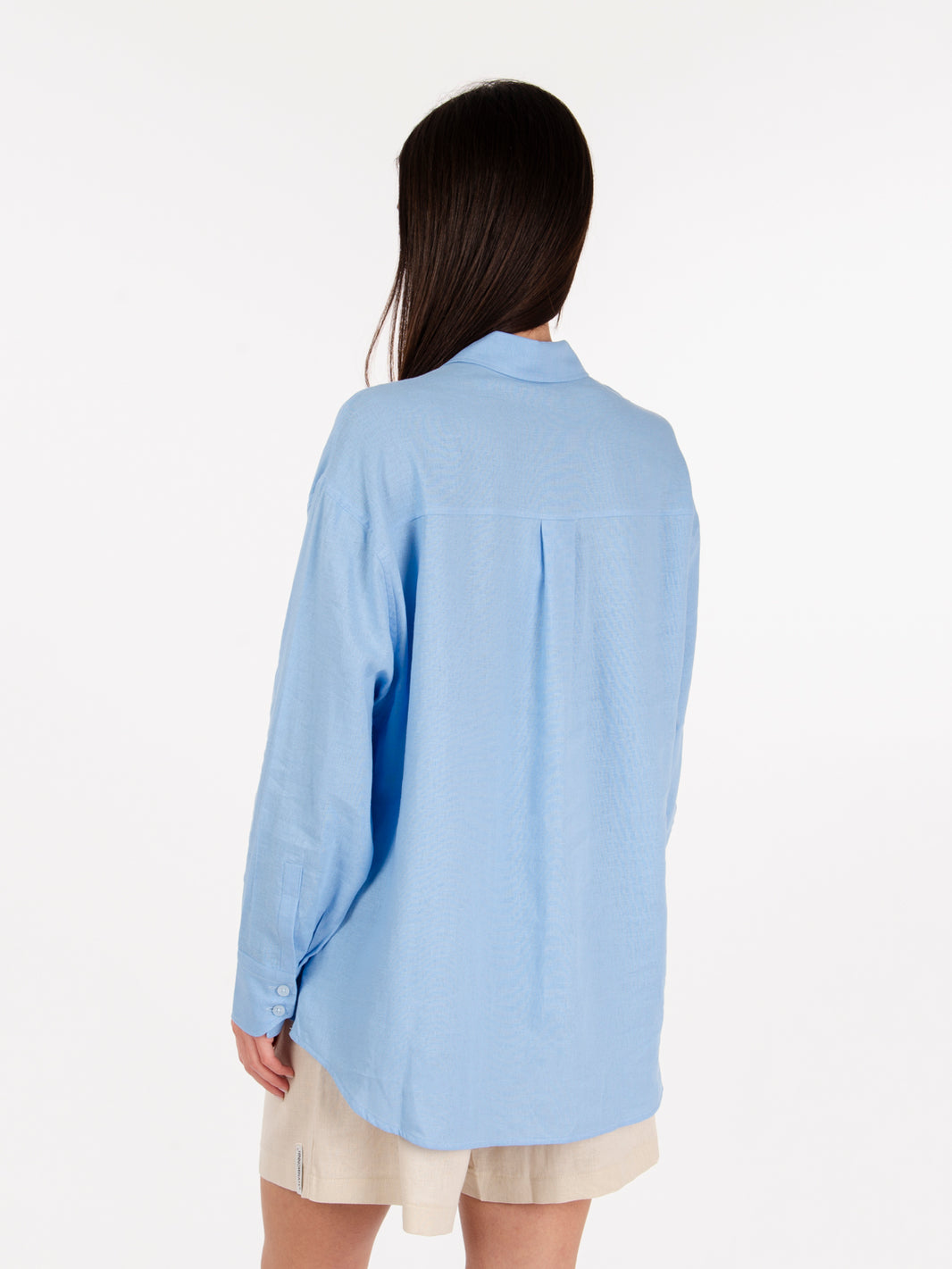 Camicia tasca mappamondo azzurro