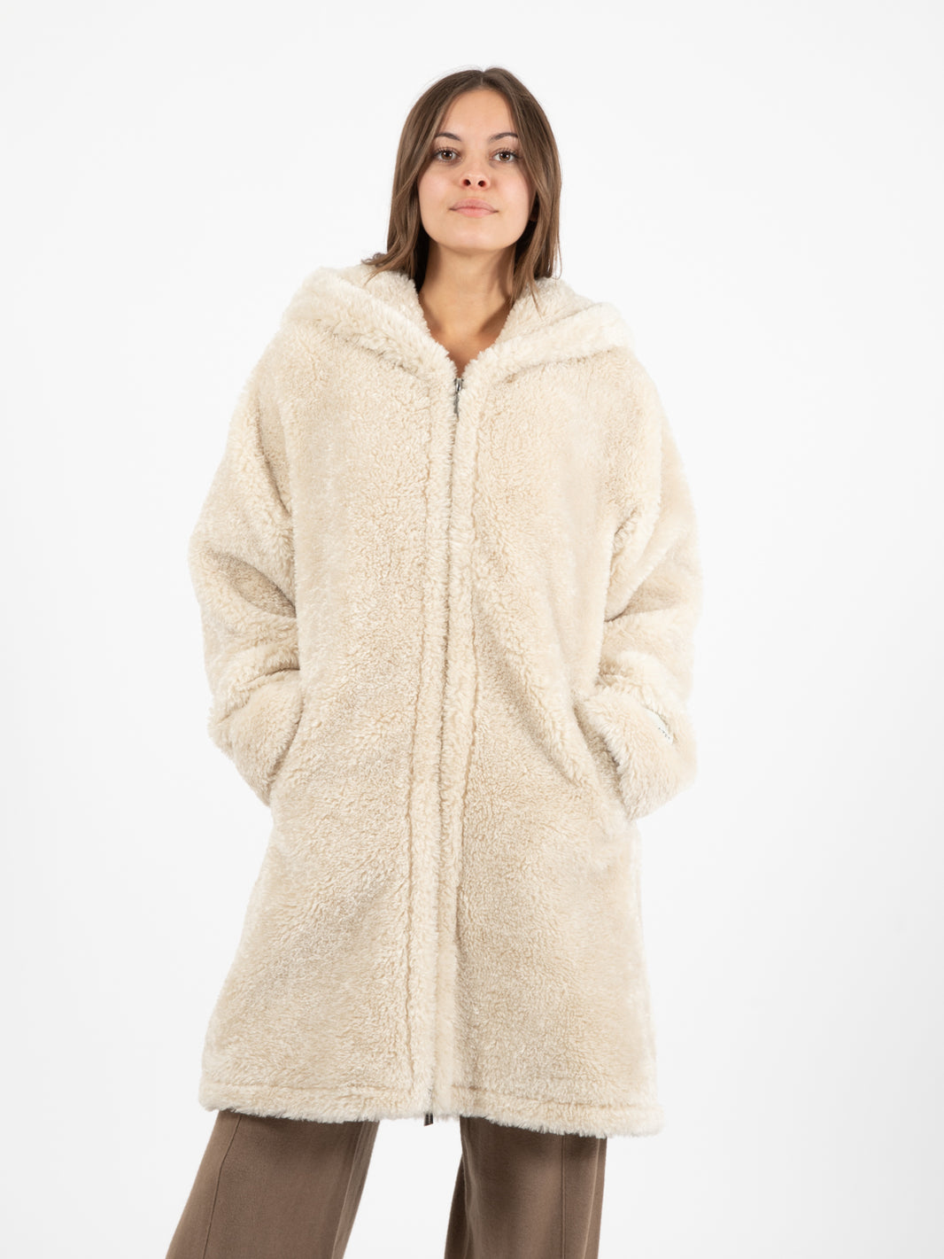 Teddy eco fur with butter hood