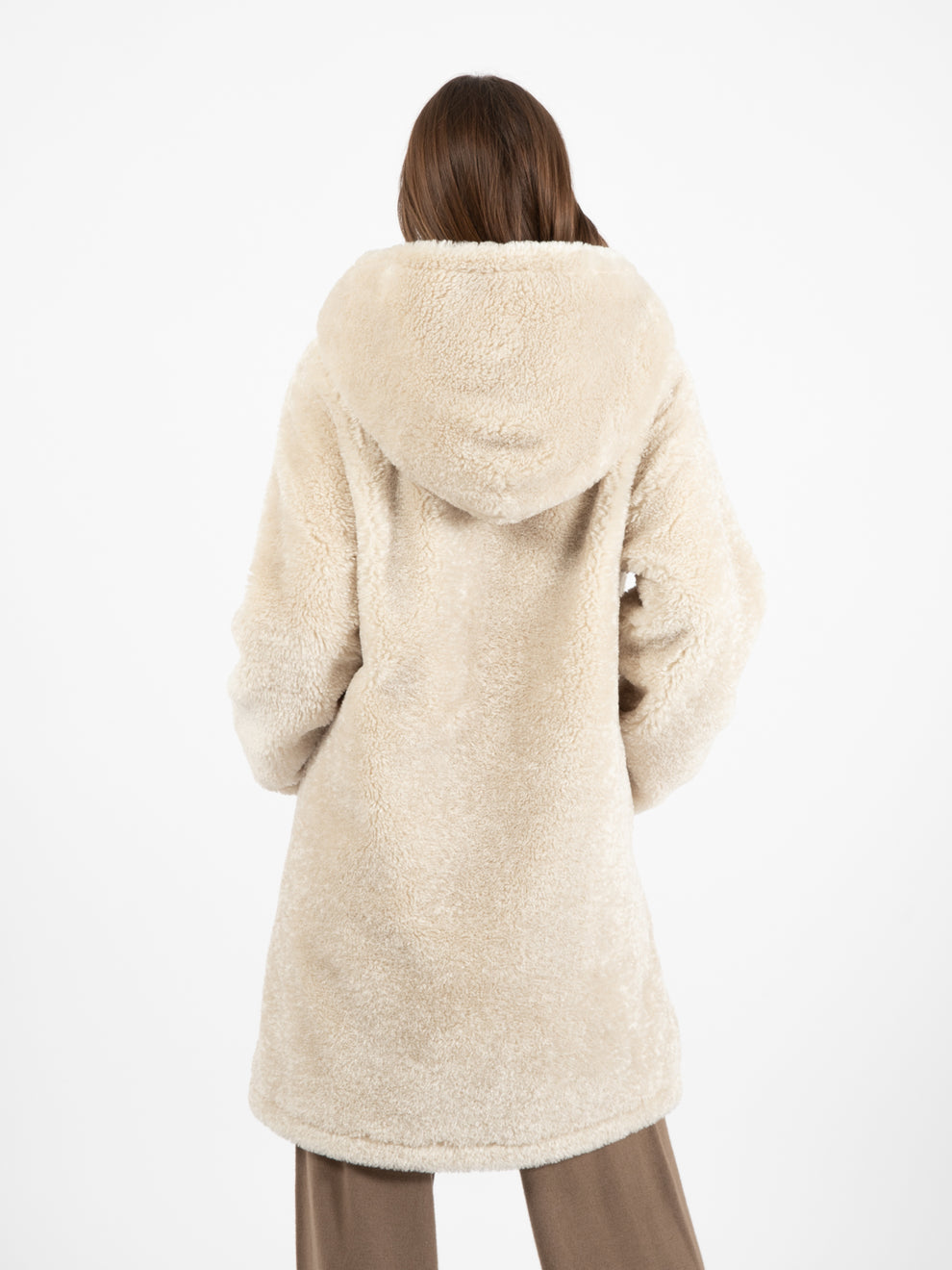 Teddy eco fur with butter hood