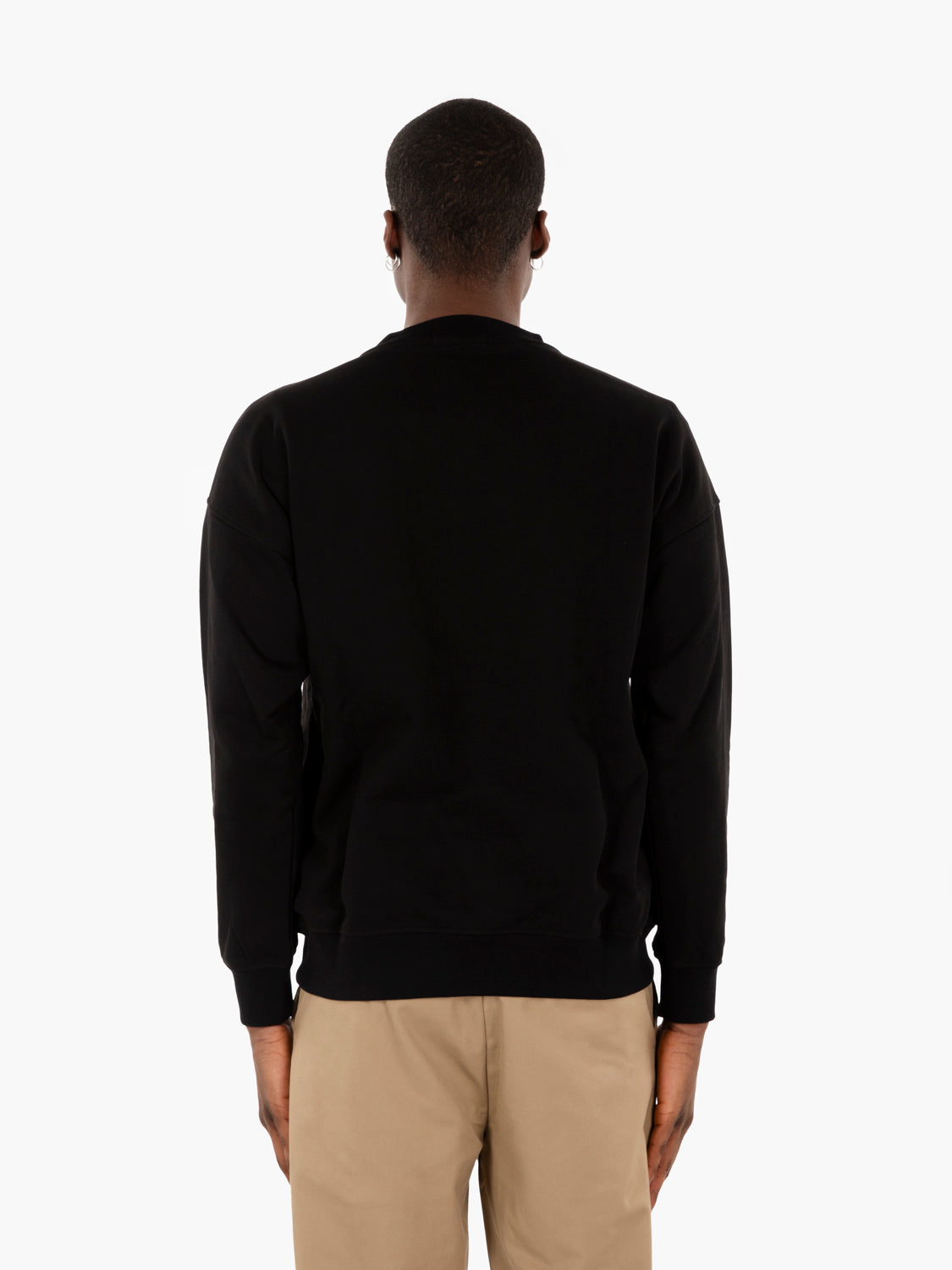 Felpa basic girocollo nero