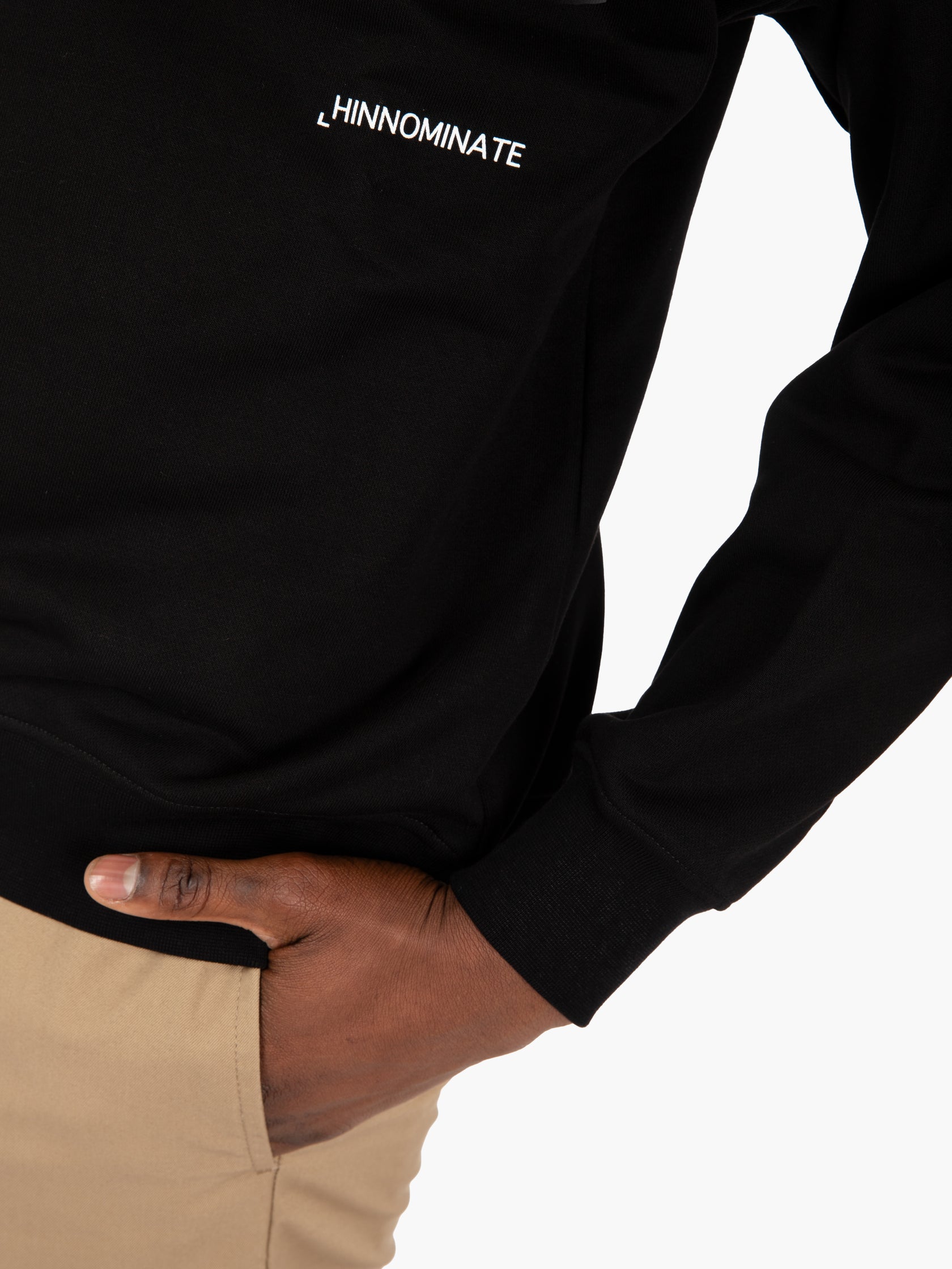 Felpa basic girocollo nero