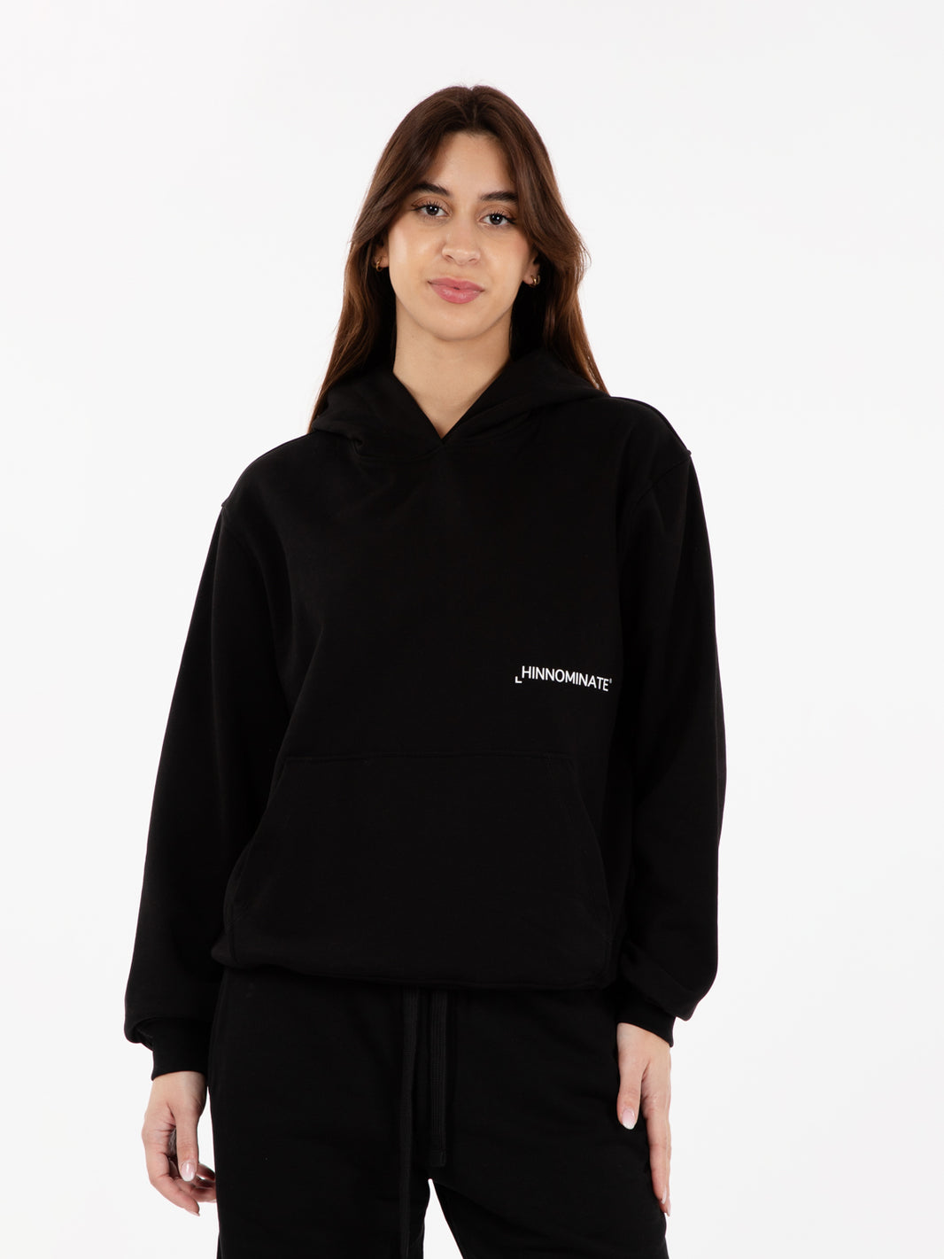 Black lettering logo hoodie