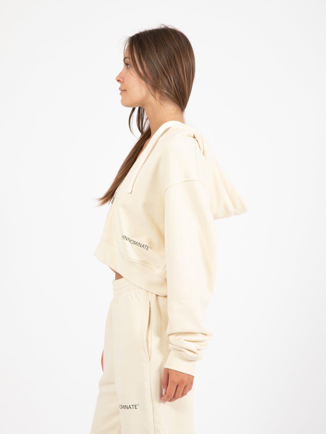 Butter white zip-up hoodie