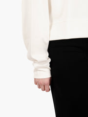 HINNOMINATE - Felpa crewneck a scatola modal bianco